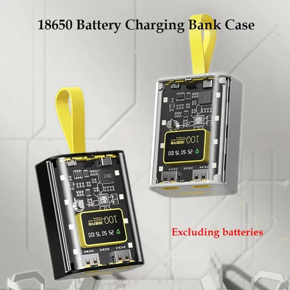 Transparent 20000mAh Fast Charging Power Bank – 22.5W PD Super Fast Charge